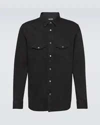 Tom Ford Hemd aus Denim Schwarz