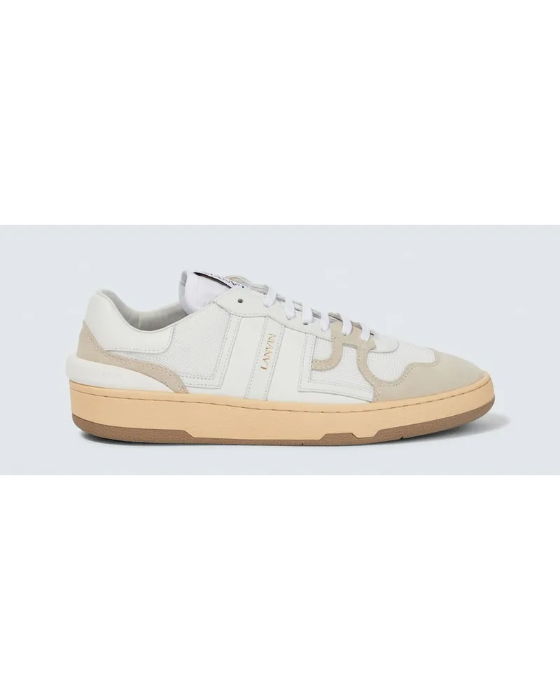 Lanvin Sneakers Clay aus Leder und Mesh Weiss