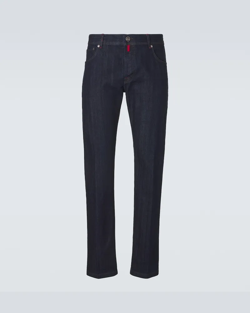 Kiton Slim Jeans Blau