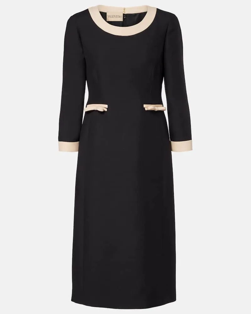 Valentino Garavani Midikleid aus Crepe Couture Schwarz