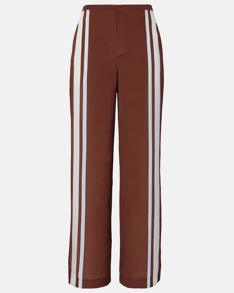 SIR Hose Marais aus Seide Braun