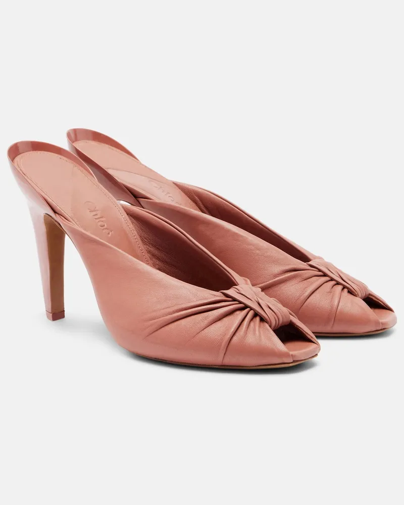 Chloé Chloé Pantoletten Suzie aus Leder Braun