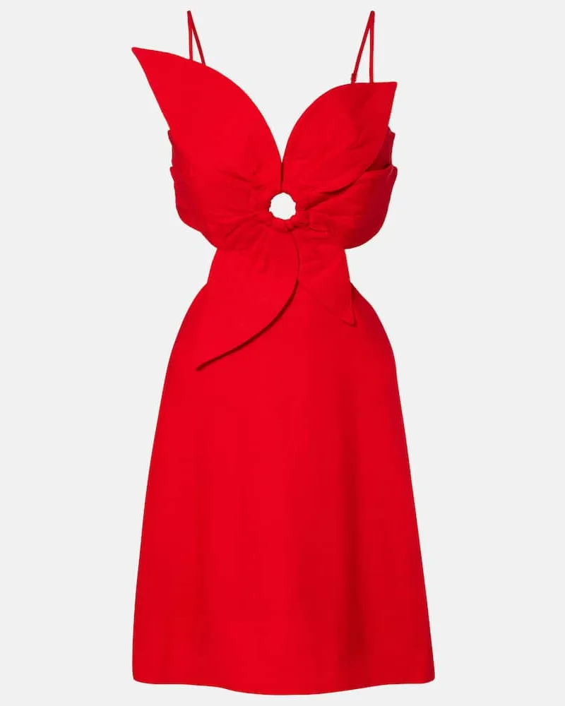 FARM Rio Minikleid Red Flower aus einem Leinengemisch Rot