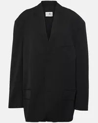 Maison Margiela Blazer aus Crepe Schwarz