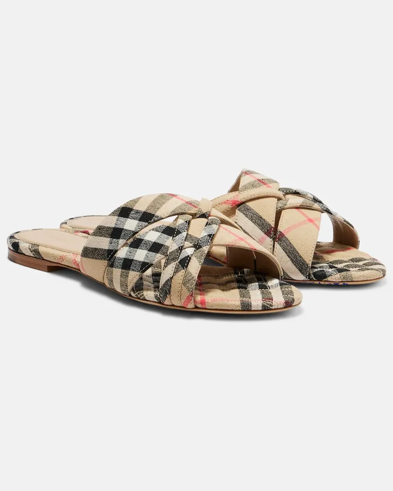 Burberry Pantoletten Burberry Check Beige