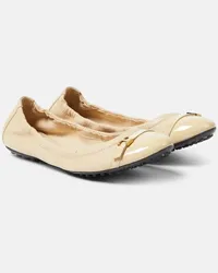 TOD'S Ballerinas aus Leder Weiss