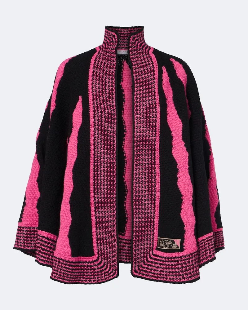 Emilio Pucci Cape Fiamme aus Wolle Rosa
