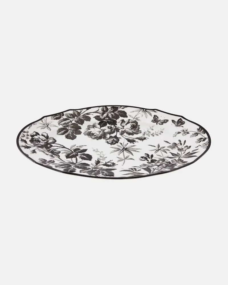 Gucci Servierplatte Herbarium Weiß
