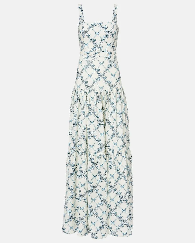 AGUA BENDITA Maxikleid Lima Gloriosa aus Leinen Weiß