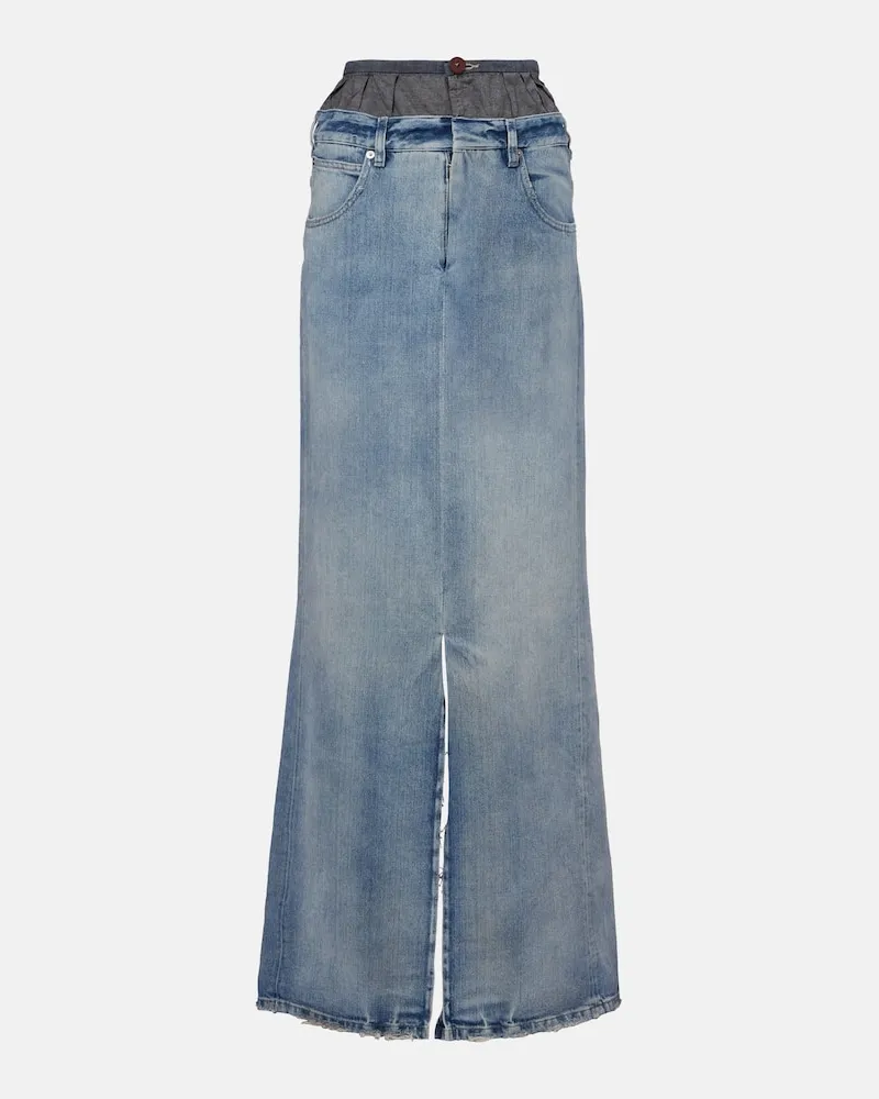 Maison Margiela Jeansrock Four Stitches Blau