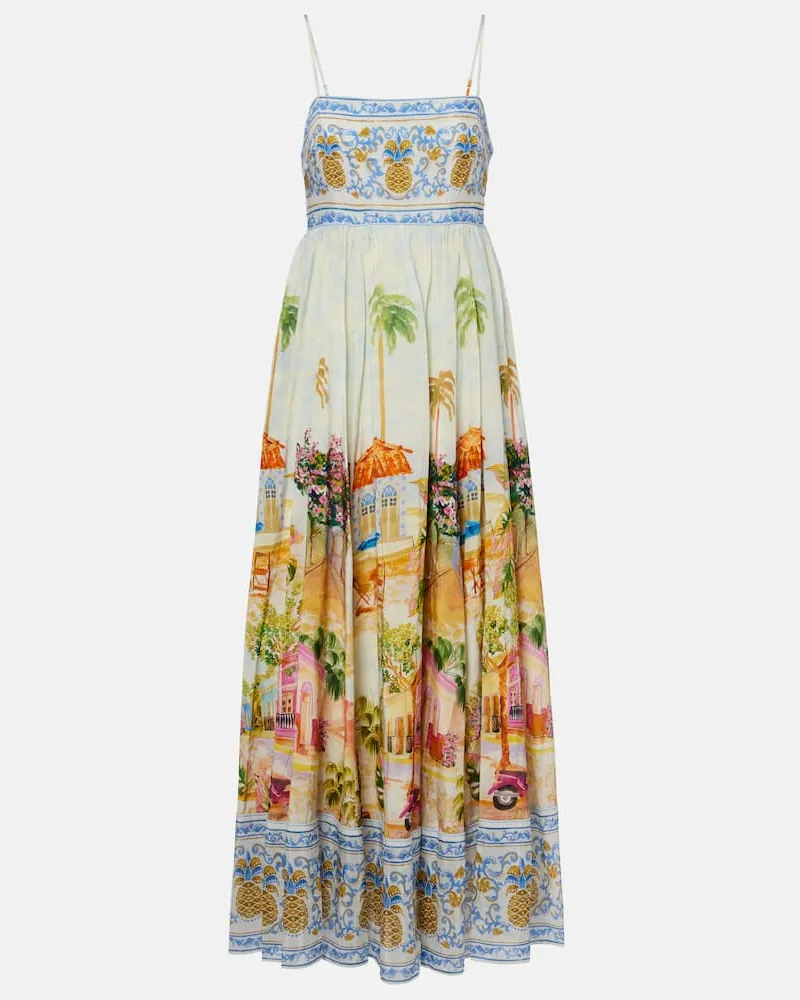 FARM Rio Bedrucktes Maxikleid aus einem Baumwollgemisch Multicolor