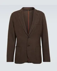 Loro Piana Blazer 2B aus Kaschmir und Seide Braun