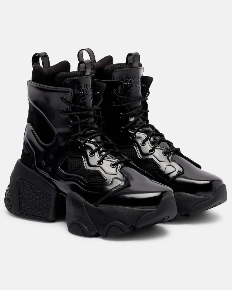 Noir Kei Ninomiya Schnürstiefel mit Cut-outs Schwarz