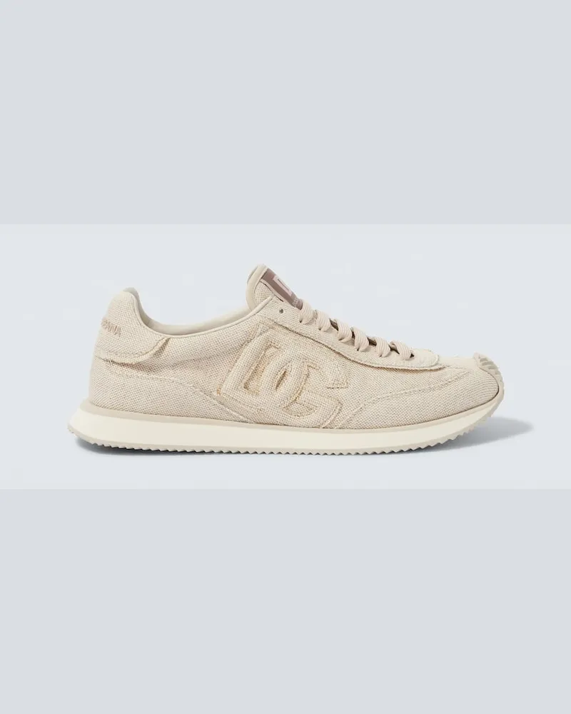 Dolce & Gabbana Sneakers aus Canvas Nude