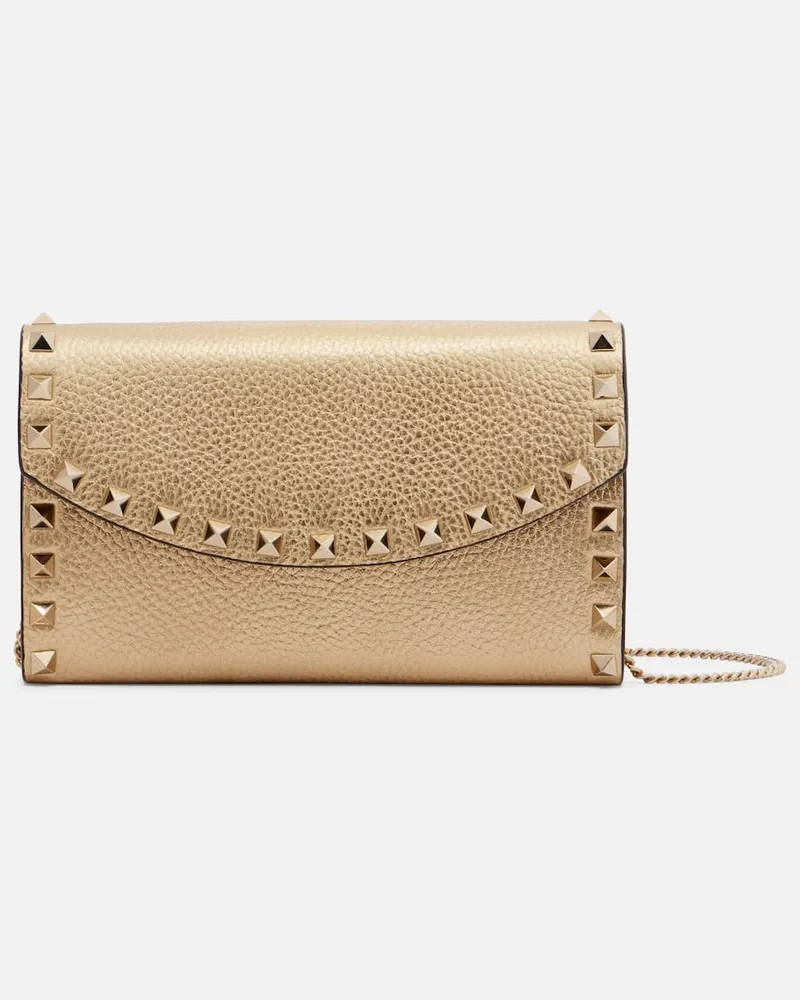 Valentino Garavani Schultertasche Rockstud Small aus Leder Gold