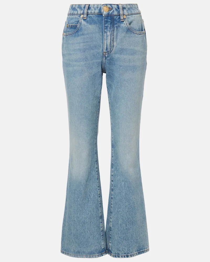 Balmain Low-Rise Bootcut Jeans Blau