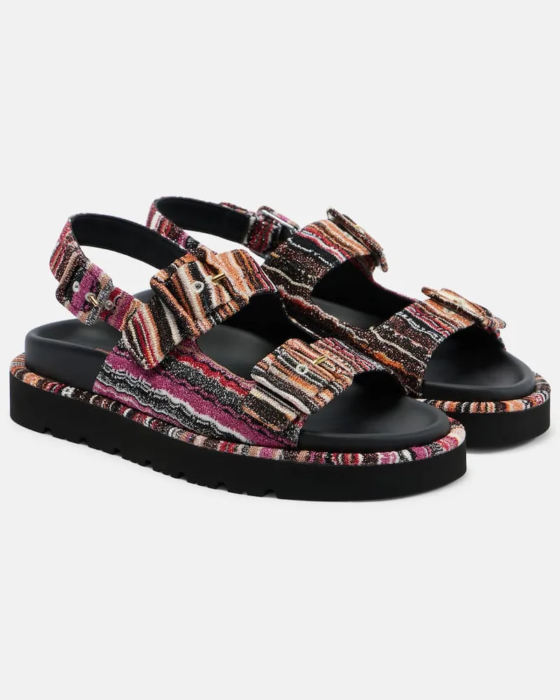 Missoni Sandalen Mia aus Häkelstrick Grün