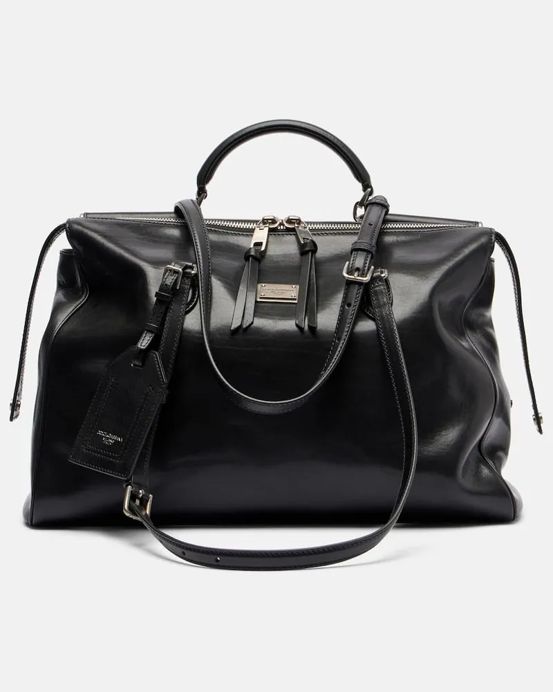 Dolce & Gabbana Tote Bag Vittoria aus Leder Schwarz