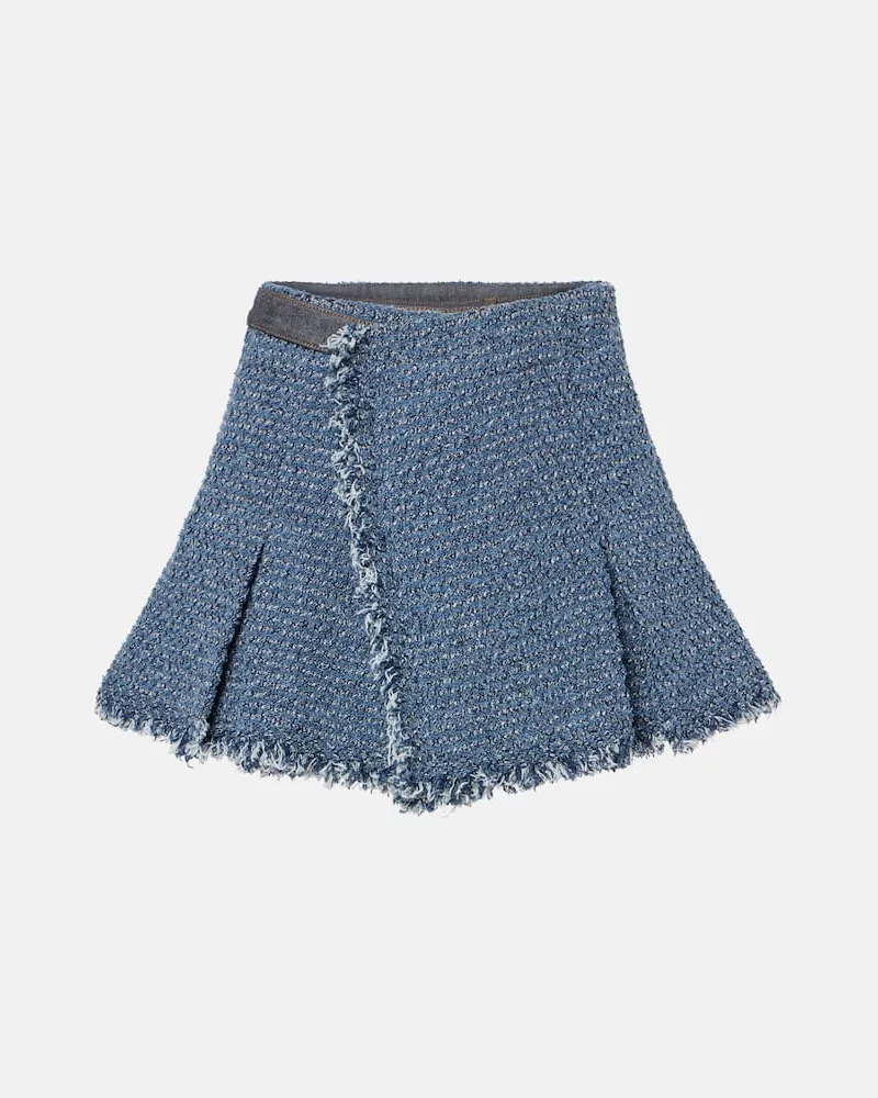 Sacai Jeansshorts Punching Blau
