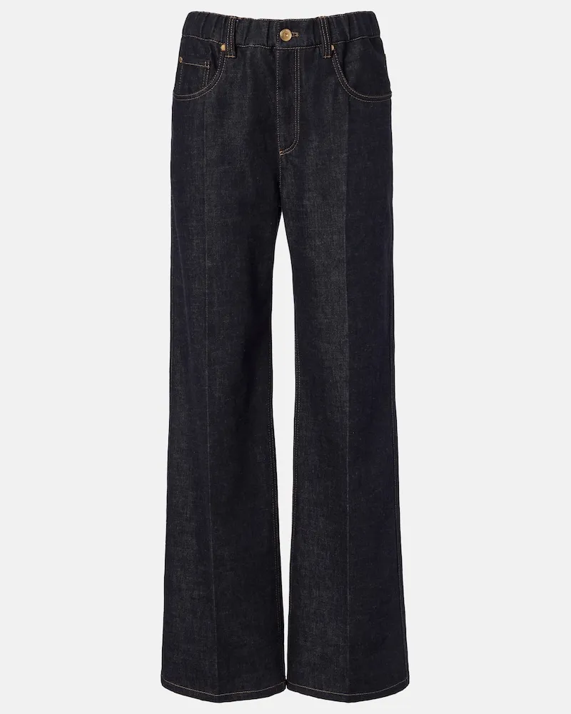 Brunello Cucinelli Wide-Leg Jeans Blau