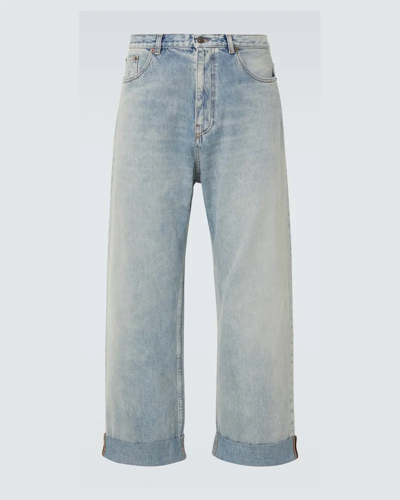 Valentino Garavani High-Rise Straight Jeans Blau