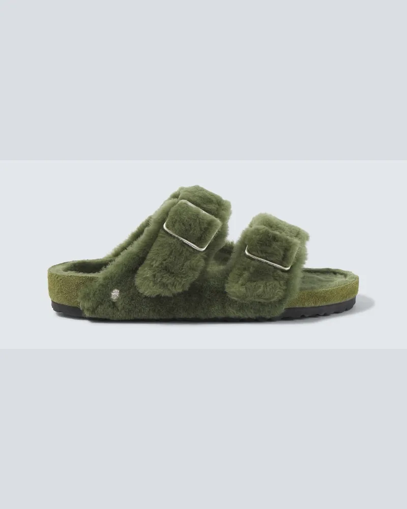Birkenstock Sandalen Arizona 1774 aus Shearling Grün