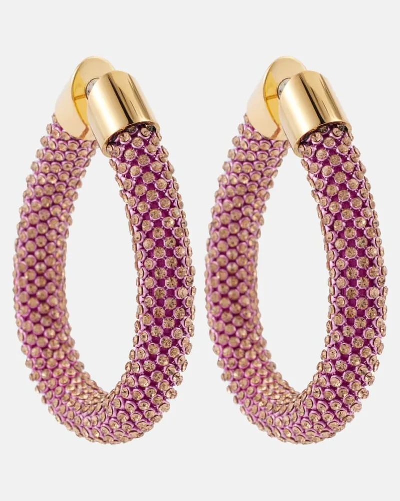Paco Rabanne Ohrringe mit Kristallen Pink