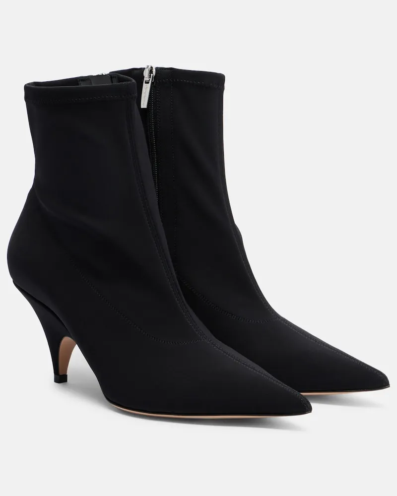 Gianvito Rossi Ankle Boots Tokyo aus Canvas Schwarz