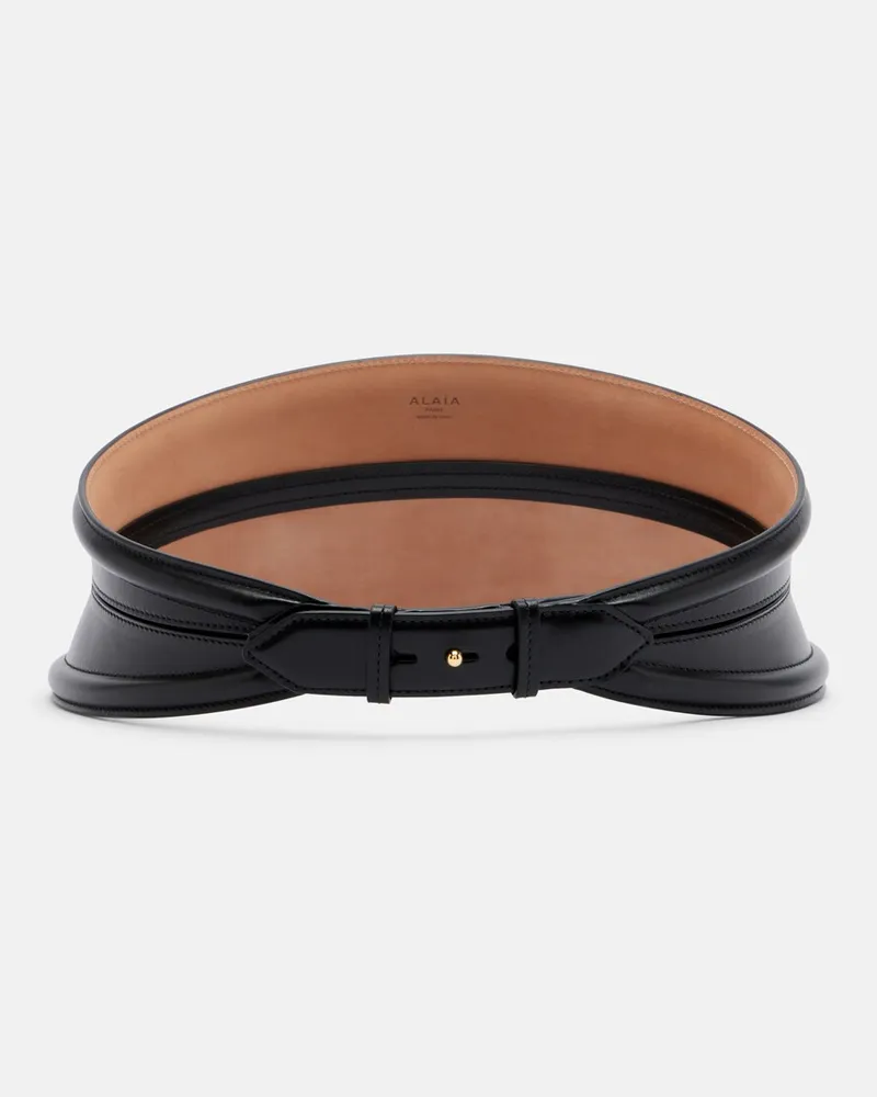 Alaïa Alaïa Gürtel Tube aus Leder Schwarz