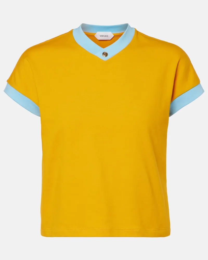 Versace T-Shirt Medusa aus Jersey Orange