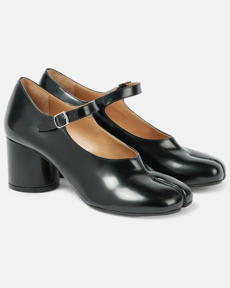 Maison Margiela Mary-Jane-Pumps Tabi aus Leder Schwarz