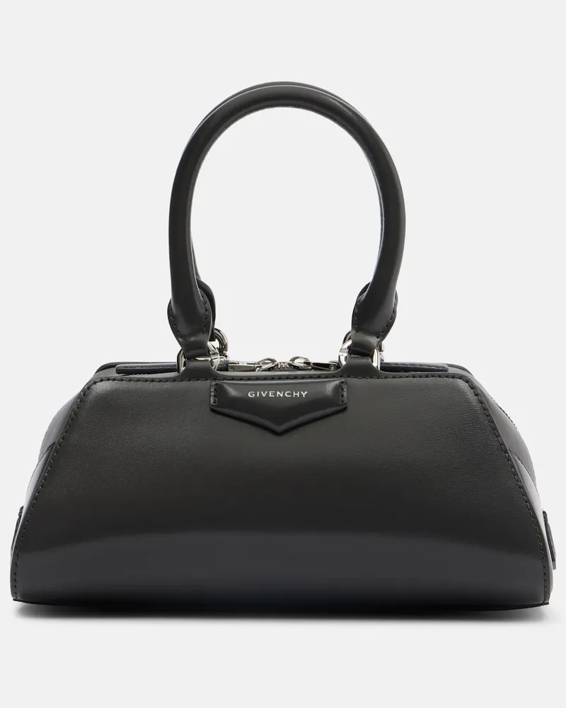 Givenchy Tote Bag Antigona Cube Mini aus Leder Grau