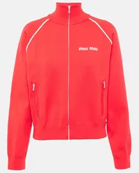 Miu Miu Trainingsjacke aus Fleece Rot