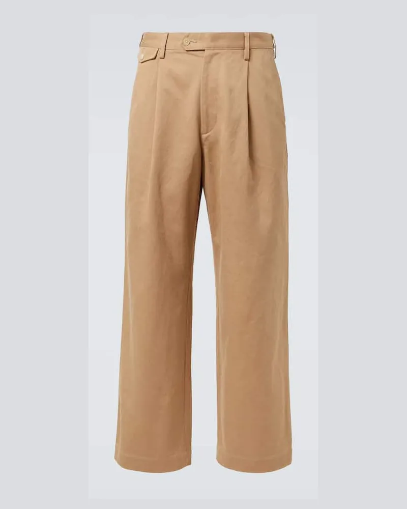 AURALEE Mid-Rise-Chinohose aus Baumwolle Braun