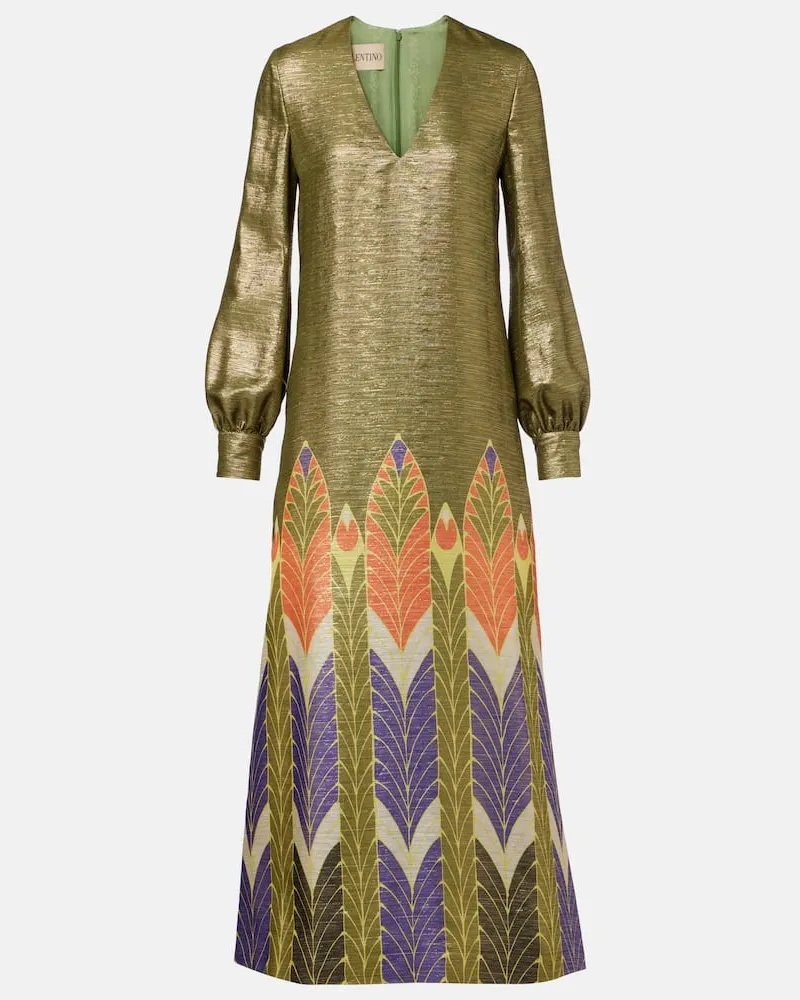 Valentino Garavani Maxikleid Voyage Imaginaire aus Lamé Multicolor