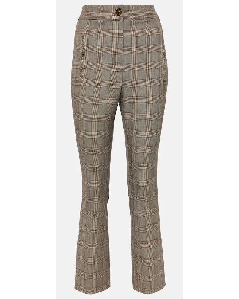 Veronica Beard High-Rise-Hose Beige