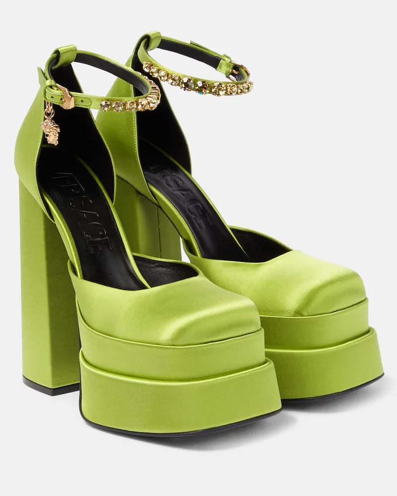 Versace Plateau-Pumps Medusa Aevitas Grün