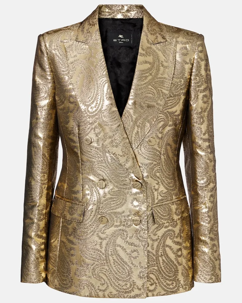 Etro Blazer aus Brokat Gold