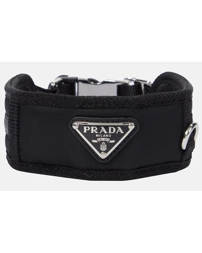 Prada Halsband Fuer Hunde Aus Re Nylon Schwarz