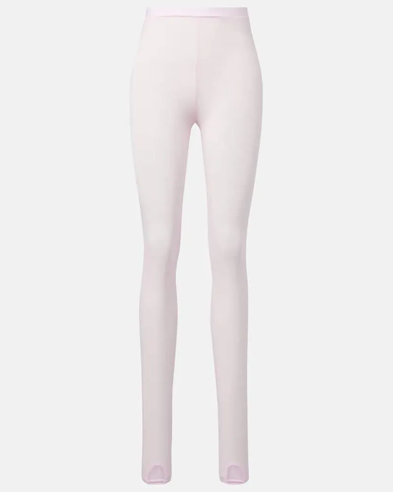 WARDROBE.NYC Steg-Leggings Rosa