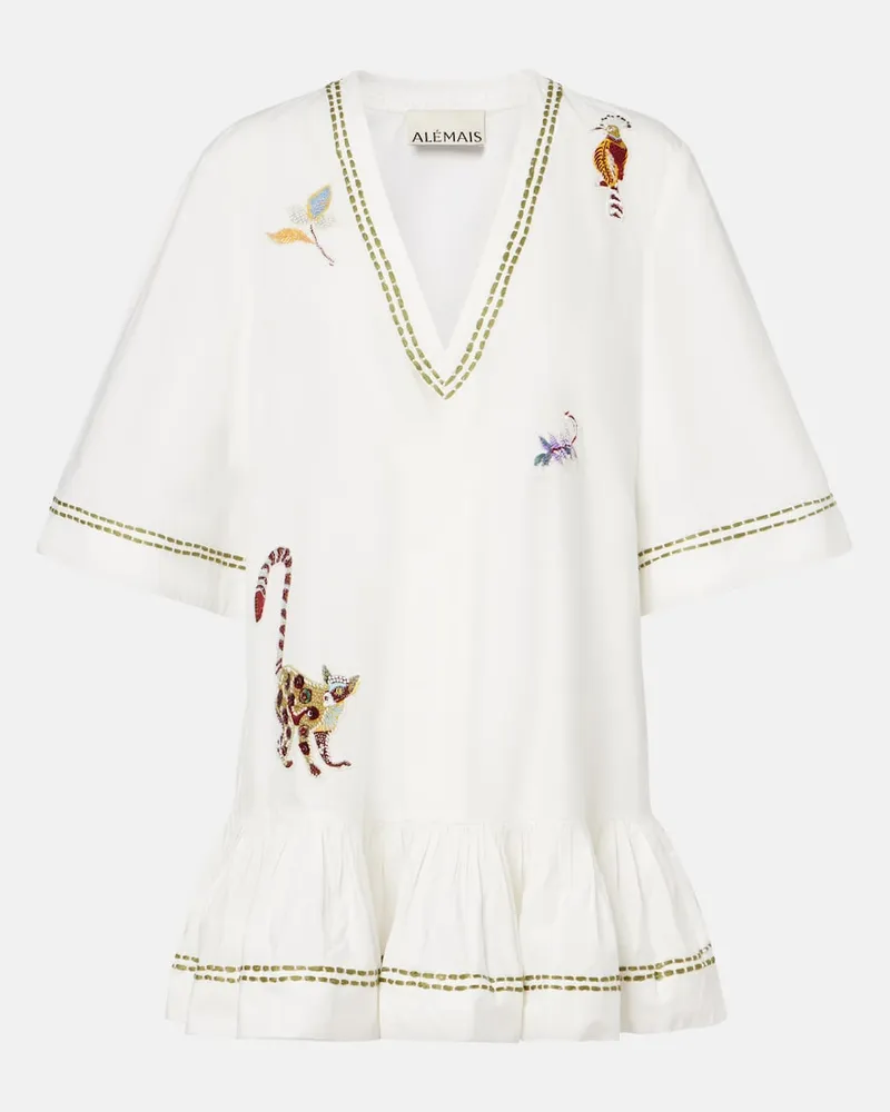 ALEMAIS Alémais Minikleid Camelia aus Baumwolle Weiß
