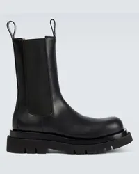 Bottega Veneta Chelsea Boots Lug aus Leder Schwarz