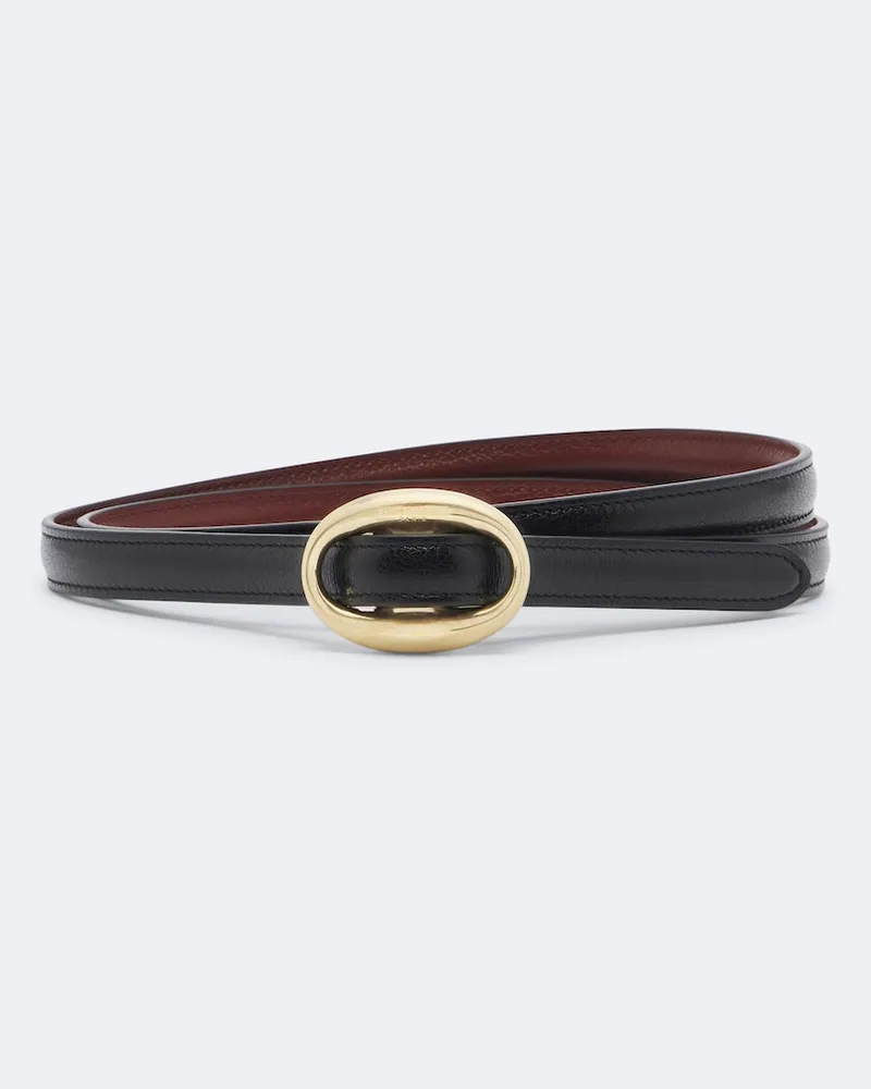 Saint Laurent Wendbarer Gürtel aus Leder Schwarz