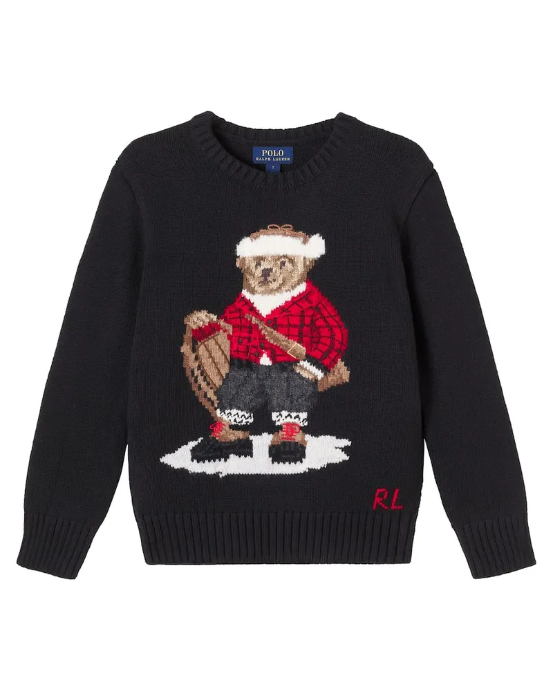 Ralph Lauren Pullover Polo Bear aus Baumwolle Schwarz