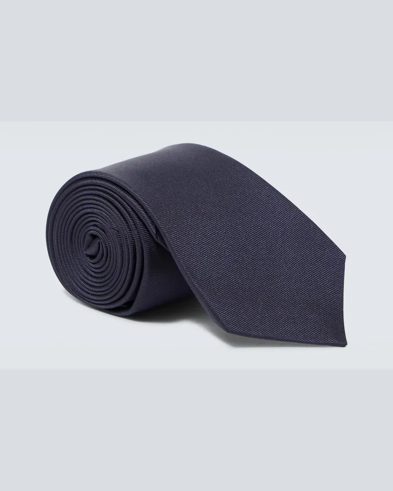 Gucci Krawatte Horsebit aus Seiden-Jacquard Blau
