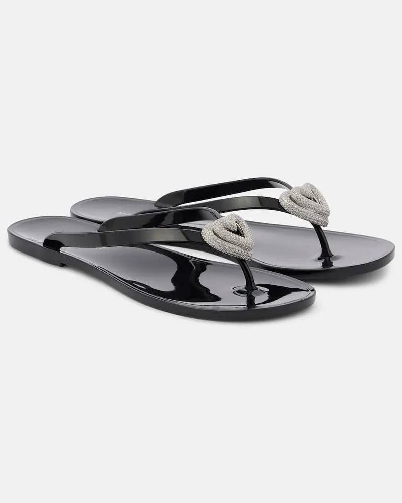 Mach & Mach Verzierte Sandalen Double Heart Schwarz