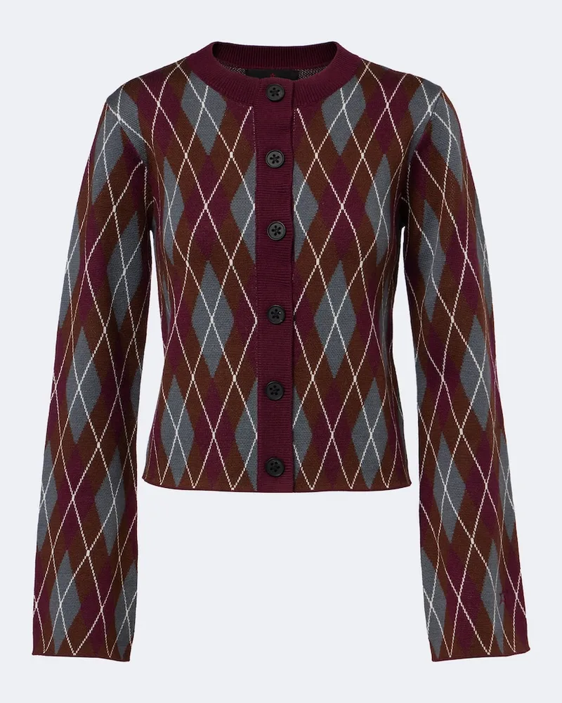 Perfect Moment Cardigan aus Wolle Burgunderrot