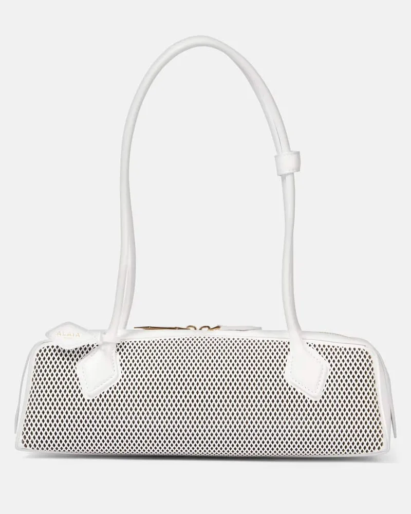 Alaïa Alaïa Schultertasche Le Teckel Medium aus Leder Weiß
