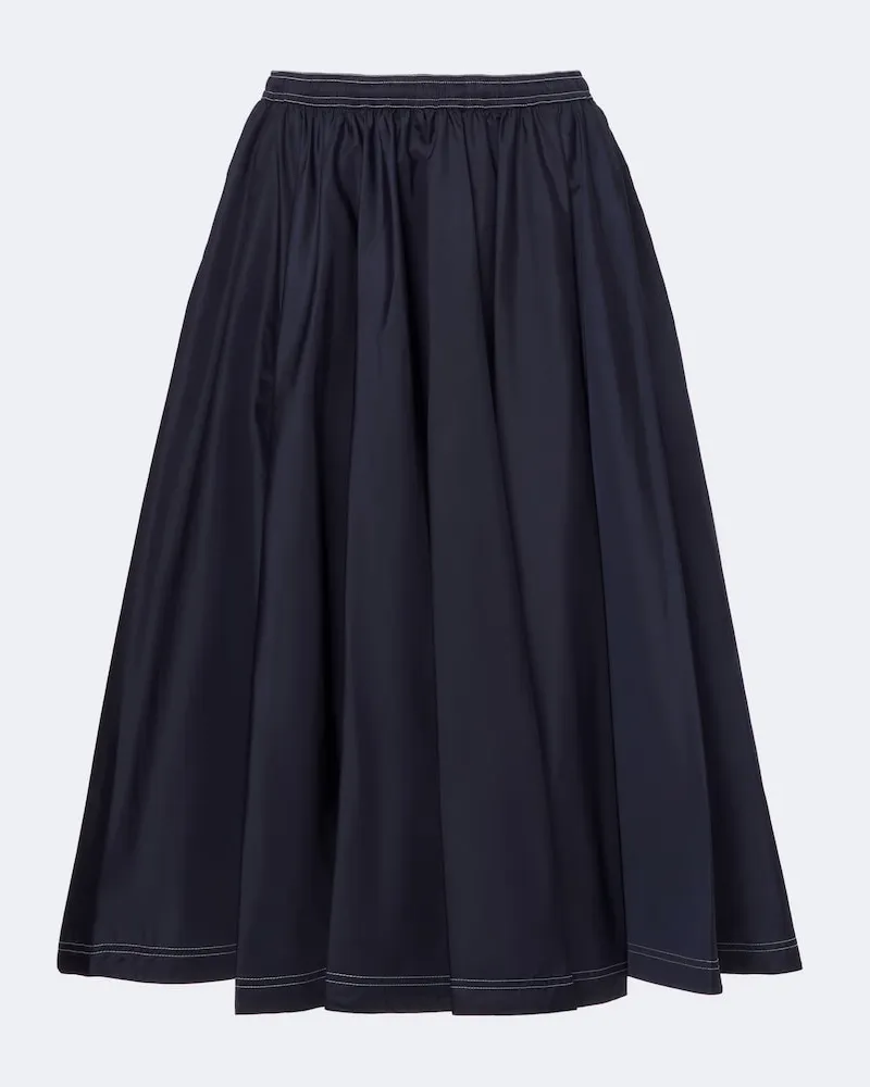 Prada Midirock aus Re-Nylon Blau