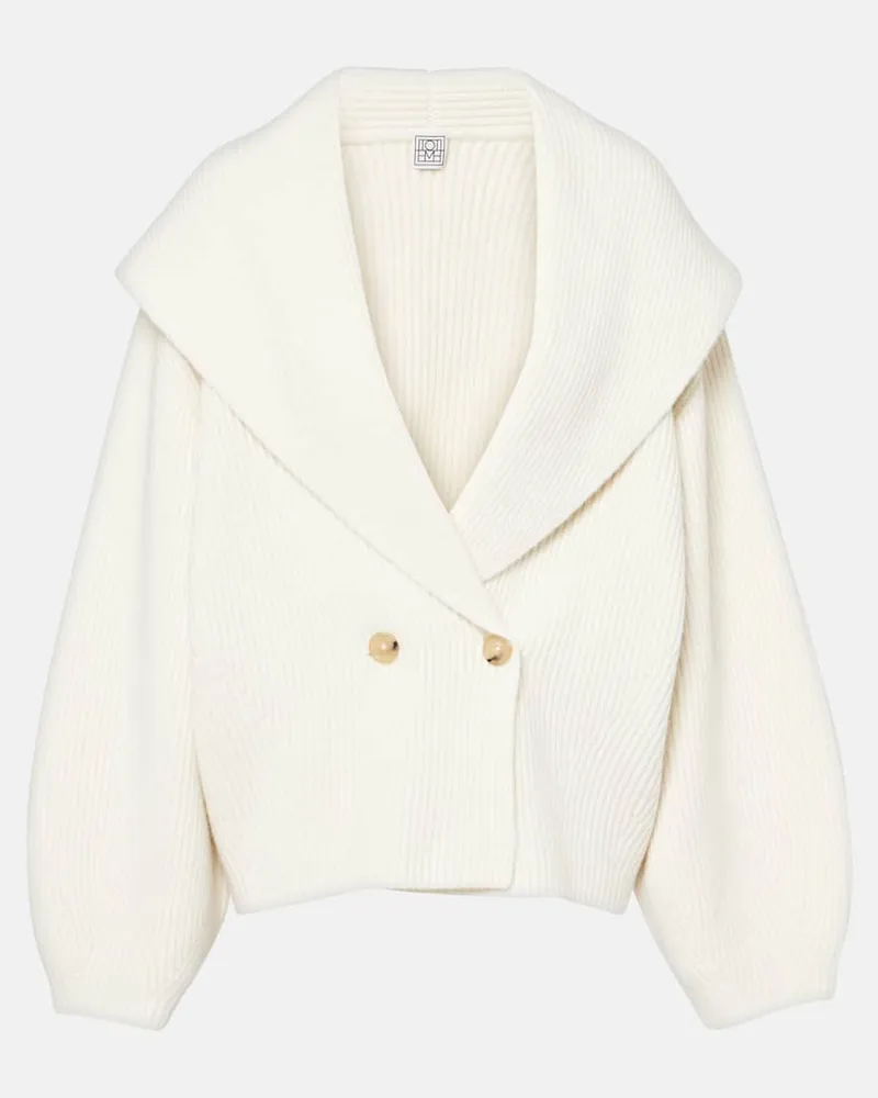 Totême Cardigan aus einem Wollgemisch Weiß